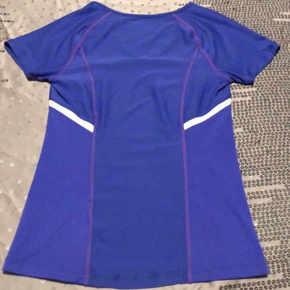Nike Beautiful Purple V Neck Short Sleeve Top - Picture 5 of 7